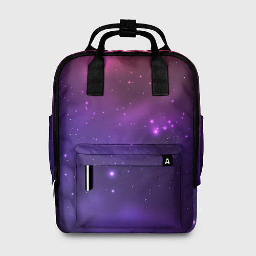 Женский рюкзак Разноцветный космос - неоновое свечение / 3D-принт – фото 1