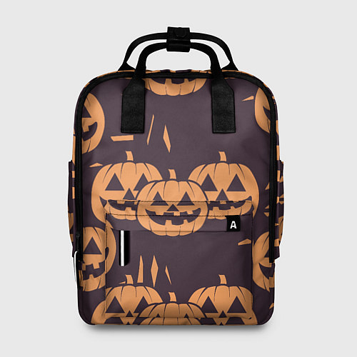 Женский рюкзак Фонарь джек в грандж стиле halloween тыква cartoon / 3D-принт – фото 1