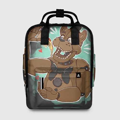 Женский рюкзак Фредди кушает пиццу / 3D-принт – фото 1