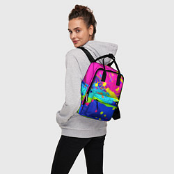 Рюкзак женский Красочная абстрактная композиция, цвет: 3D-принт — фото 2
