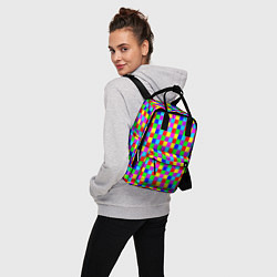 Рюкзак женский Разноцветные плитки, цвет: 3D-принт — фото 2