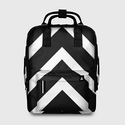 Рюкзак женский Черно-белые полoсы, цвет: 3D-принт