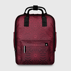 Рюкзак женский Изысканный красный узорчатый, цвет: 3D-принт