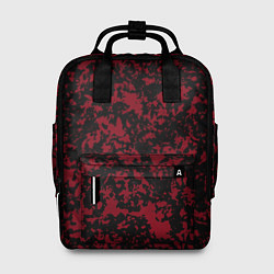 Рюкзак женский Красно-чёрная пятнистая текстура, цвет: 3D-принт