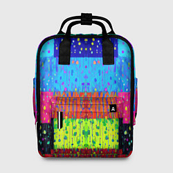 Рюкзак женский Геометрическая абстракция - капли дождя, цвет: 3D-принт
