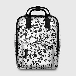 Рюкзак женский Пятнистый чёрно-белый паттерн, цвет: 3D-принт