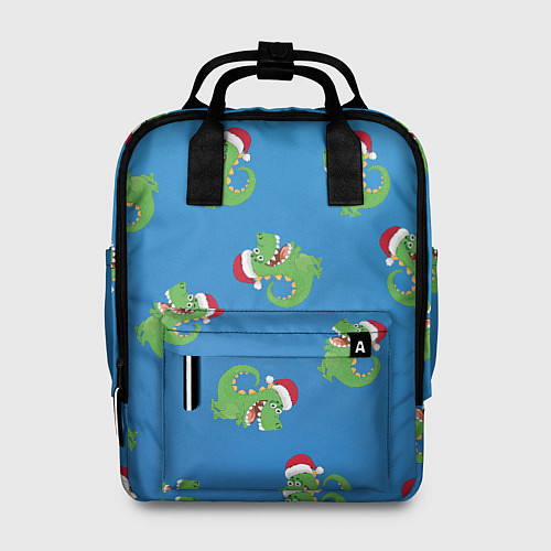 Женский рюкзак Новогодний дракончик / 3D-принт – фото 1