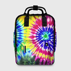 Рюкзак женский Colorful floral composition - tie-dye, цвет: 3D-принт