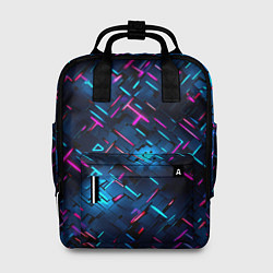 Рюкзак женский Неоновая сталь cyberpunk, цвет: 3D-принт