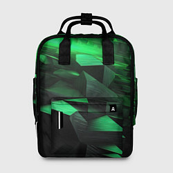 Рюкзак женский Зеленые квадратные плиты, цвет: 3D-принт