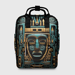 Рюкзак женский Орнамент с маской в египетском стиле, цвет: 3D-принт