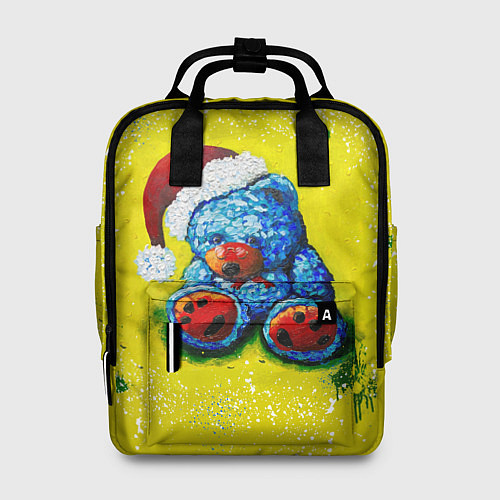 Женский рюкзак Плюшевый синий Санта / 3D-принт – фото 1