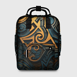 Рюкзак женский Абстрактный узор в викингском стиле, цвет: 3D-принт