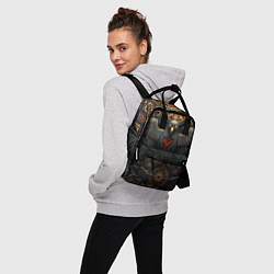 Рюкзак женский Ворон в славянском стиле, цвет: 3D-принт — фото 2