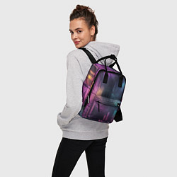 Рюкзак женский Цветные пиксели retro, цвет: 3D-принт — фото 2