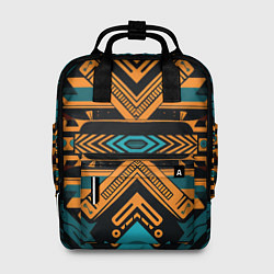 Рюкзак женский Геометрический узор в стиле ацтеков, цвет: 3D-принт