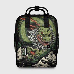 Женский рюкзак Символ года зеленый дракон