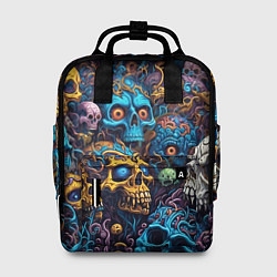 Рюкзак женский Psy skulls, цвет: 3D-принт