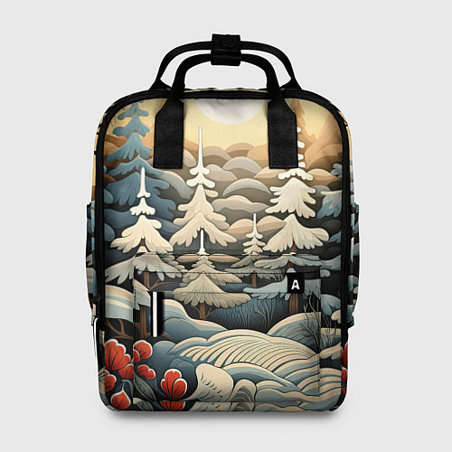 Женский рюкзак Снежный вальс / 3D-принт – фото 1