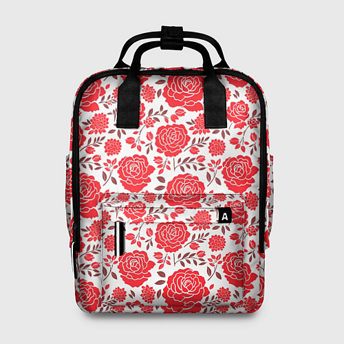 Женский рюкзак Паттерн с абстрактными розочками / 3D-принт – фото 1