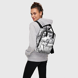 Рюкзак женский Белый мрамор, цвет: 3D-принт — фото 2