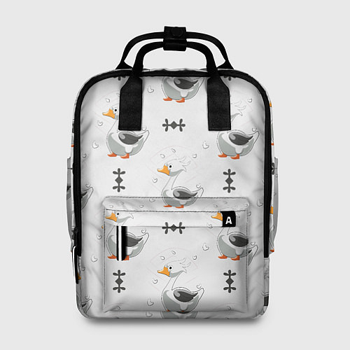 Женский рюкзак Гусь и фигуры / 3D-принт – фото 1