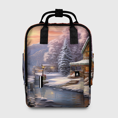 Женский рюкзак Зима в городе / 3D-принт – фото 1