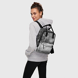 Рюкзак женский Серый лёд и снежинки, цвет: 3D-принт — фото 2