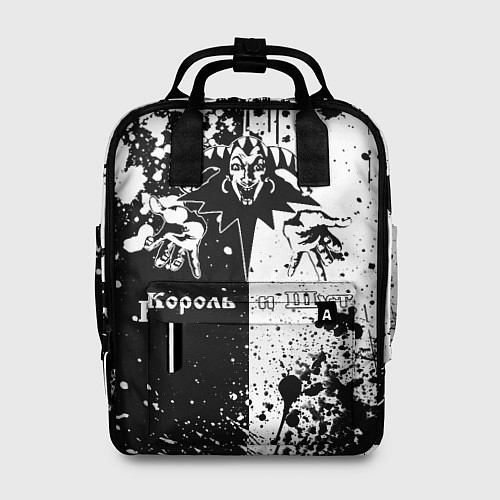 Женский рюкзак Король и шут - черно-белая абстракция / 3D-принт – фото 1