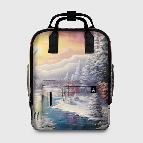 Женский рюкзак Сказочное сияние нового года / 3D-принт – фото 1