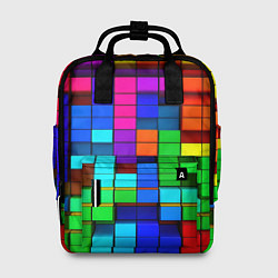 Рюкзак женский Радужный кубизм, цвет: 3D-принт