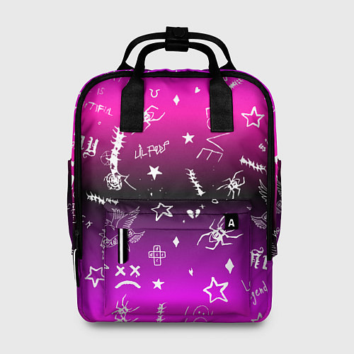 Женский рюкзак Тату Лил Пипа на фиолетовом / 3D-принт – фото 1