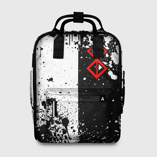 Женский рюкзак Берсерк знак жертвы - черно-белые брызги / 3D-принт – фото 1