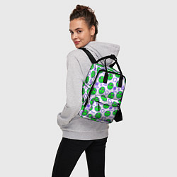 Рюкзак женский Green smiley face, цвет: 3D-принт — фото 2