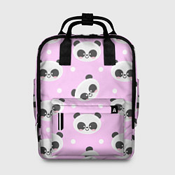 Рюкзак женский Милая улыбающаяся панда, цвет: 3D-принт