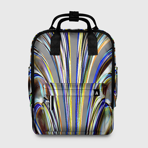 Женский рюкзак Струйчатый перламутровый узор / 3D-принт – фото 1