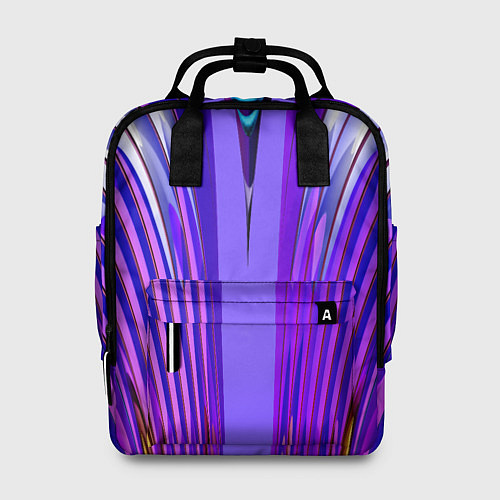 Женский рюкзак Фиолетовые линии и полосы / 3D-принт – фото 1