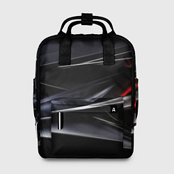 Женский рюкзак Black red abstract
