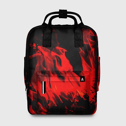 Женский рюкзак Красное пламя / 3D-принт – фото 1