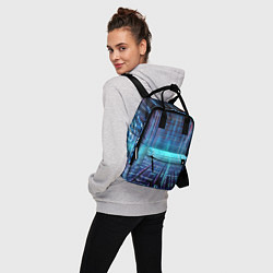 Рюкзак женский Киберпанк неоновый коридор, цвет: 3D-принт — фото 2