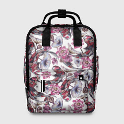Рюкзак женский Карпы кои и лилии, цвет: 3D-принт