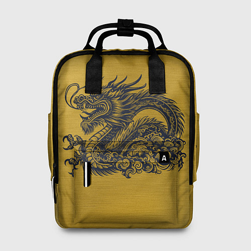 Женский рюкзак Дракон на золоте / 3D-принт – фото 1