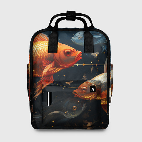 Женский рюкзак Рыбки на темном фоне / 3D-принт – фото 1