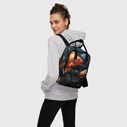 Рюкзак женский Рыбки на темном фоне, цвет: 3D-принт — фото 2