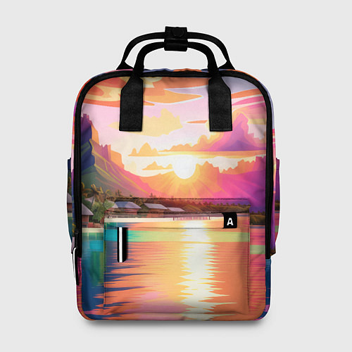 Женский рюкзак Закат на острове Бора Бора / 3D-принт – фото 1