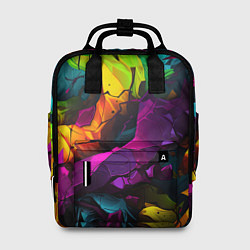 Рюкзак женский Яркие разноцветные краски, цвет: 3D-принт