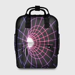 Рюкзак женский Искаженный неоновый каркас, цвет: 3D-принт