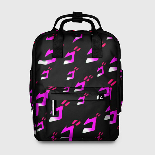 Женский рюкзак JoJos Bizarre neon pattern logo / 3D-принт – фото 1