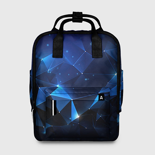 Женский рюкзак Синяя геометрическая абстракция / 3D-принт – фото 1