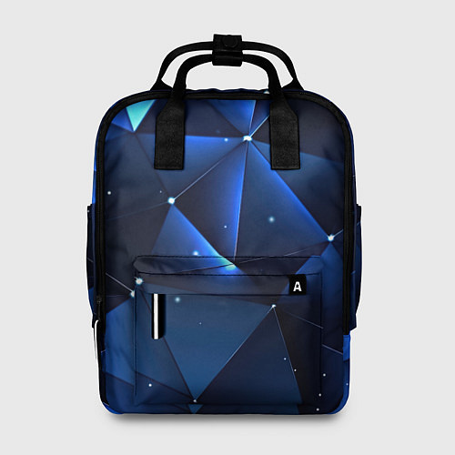 Женский рюкзак Синяя геометрическая абстракция / 3D-принт – фото 1